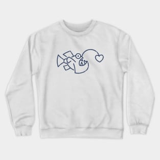 Anglerfish With Heart Crewneck Sweatshirt